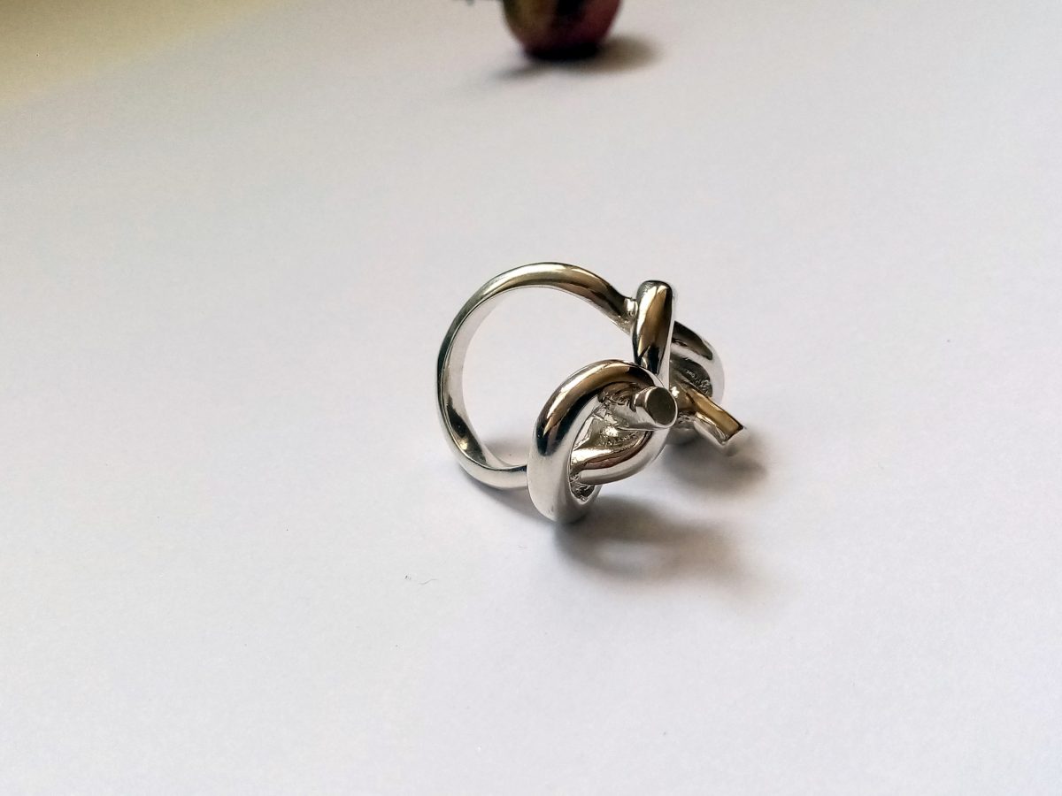 Original Ring with Knots, Sterling Silver 925, Unusual Ring, Promise Ring, Gift for Her, Open Ring, Armenian Handmade Jewelry