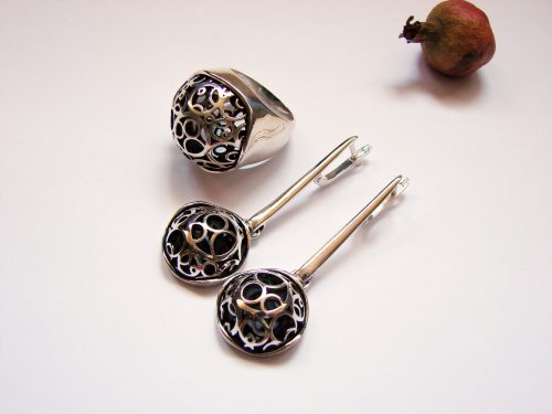 Openwork Ring and Earrings Set