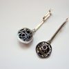 Long Openwork Earrings, Sterling Silver 925, Swirl Circles Design, Gift for Her, Dangle Party Earring