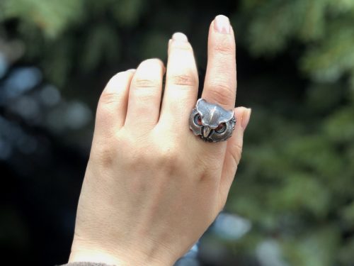 Owl Ring Sterling Silver 925, Ring for Women and Men, Unisex Punk Ring, Creative Owl Ring.