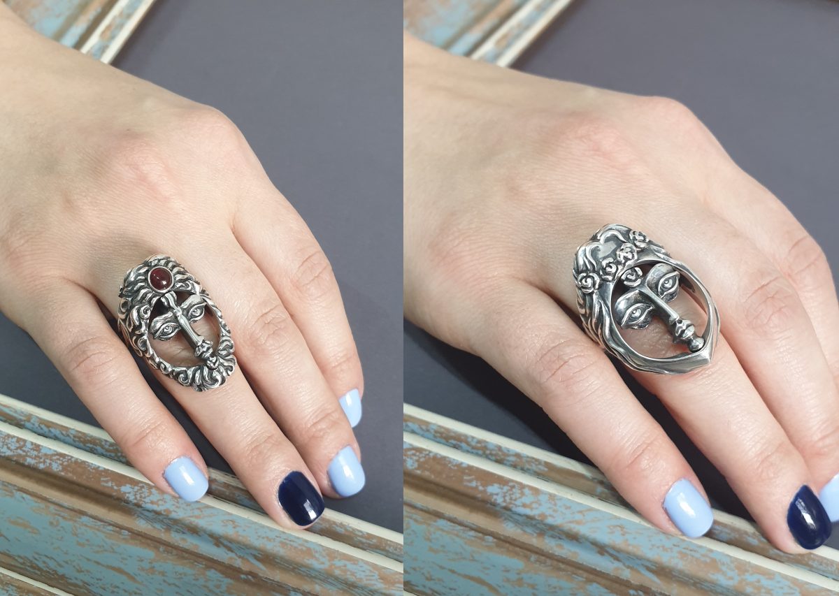 Ring Transformer Two Faces Sterling Silver 925