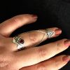 Chain Linked Rings Ararat, Silver Adjustable multi-finger rings, Armenian Symbol, Gift for Her, Armenian Handmade Jewelry