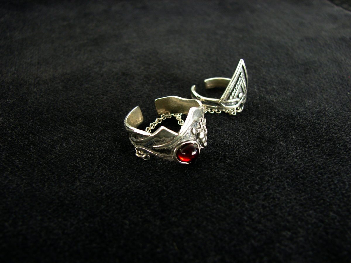 Chain Linked Rings Ararat, Silver Adjustable multi-finger rings, Armenian Symbol, Gift for Her, Armenian Handmade Jewelry