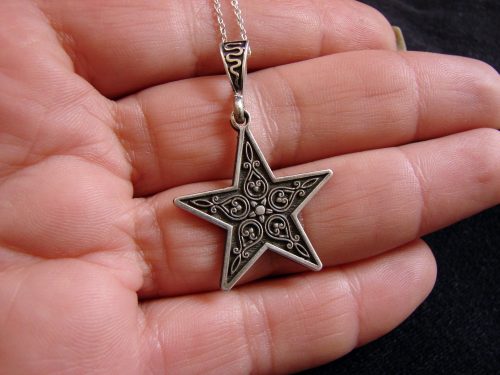 Five Pointed Star Pendant 925 Sterling Silver