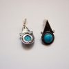 Turquoise Stud Earrings, Sterling Silver 925