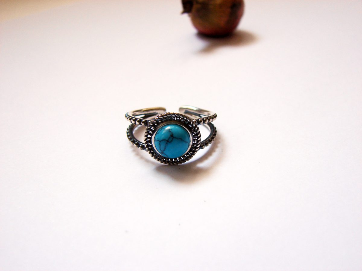 Turquoise Midi Ring Sterling Silver 925
