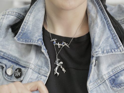 Little Prince Necklace, Le Petit Prince Pendant Sterling Silver 925