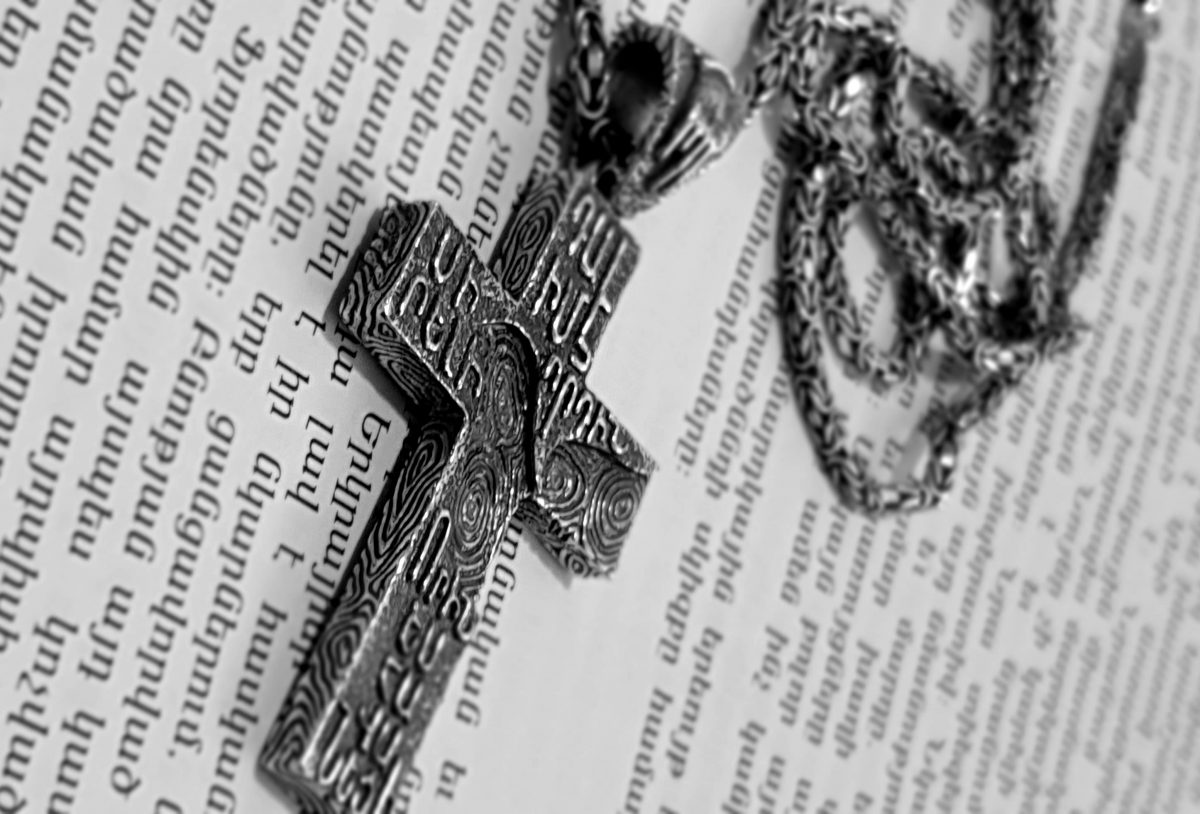 Large Armenian Cross with Dove, Sterling Silver 925 Double-Sided Cross Pendant, Religious Gift