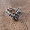 Twig Leaves Ring Sterling Silver 925, Minimalist Ring, Armenian Handmade Jewelry, Gift for Her