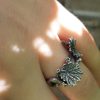 Twig Leaves Ring Sterling Silver 925, Minimalist Ring, Armenian Handmade Jewelry, Gift for Her