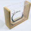 Leather Cuff Bracelet Bamboo, Sterling Silver 925