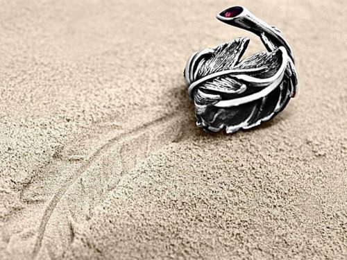Feather Ring Sterling Silver 925, Angel Feather Ring, Minimalist Ring
