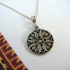 Armenian Ornament Pendant Sterling Silver 925, Ethnic Necklace Carpet Ornament