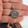 Armenian Ornament Pendant Sterling Silver 925, Ethnic Necklace Carpet Ornament