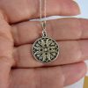 Armenian Ornament Pendant Sterling Silver 925, Ethnic Necklace Carpet Ornament