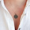 Armenian Ornament Pendant Sterling Silver 925, Ethnic Necklace Carpet Ornament