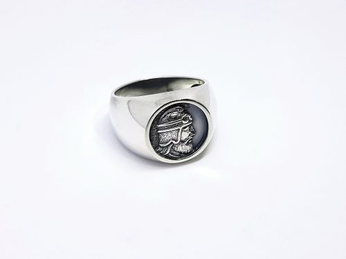 Silver Man Ring Vardan Mamikonyan Sparapet, Warrior Ring for Men Sterling Silver 925