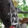 Girl on a Swing Necklace, Swinging Girl Pendant Sterling Silver 925
