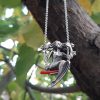 Girl on a Swing Necklace, Swinging Girl Pendant Sterling Silver 925