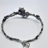 Cuff Bracelet Tree Branch with Leaves Sterling Silver 925