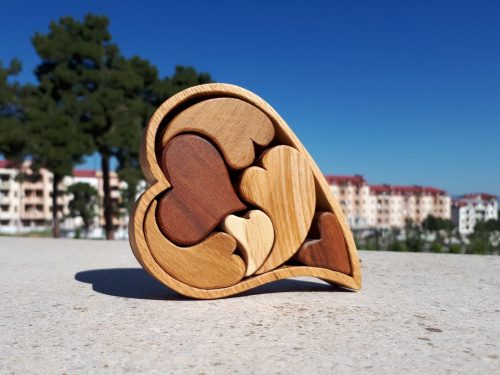 Wooden Puzzle Hearts