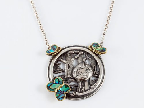 Maiden's Dreams Necklace Sterling Silver 925, Dream Found Necklace, Cartoon Necklace