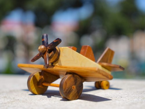 Wooden Montessori Toy Airplane