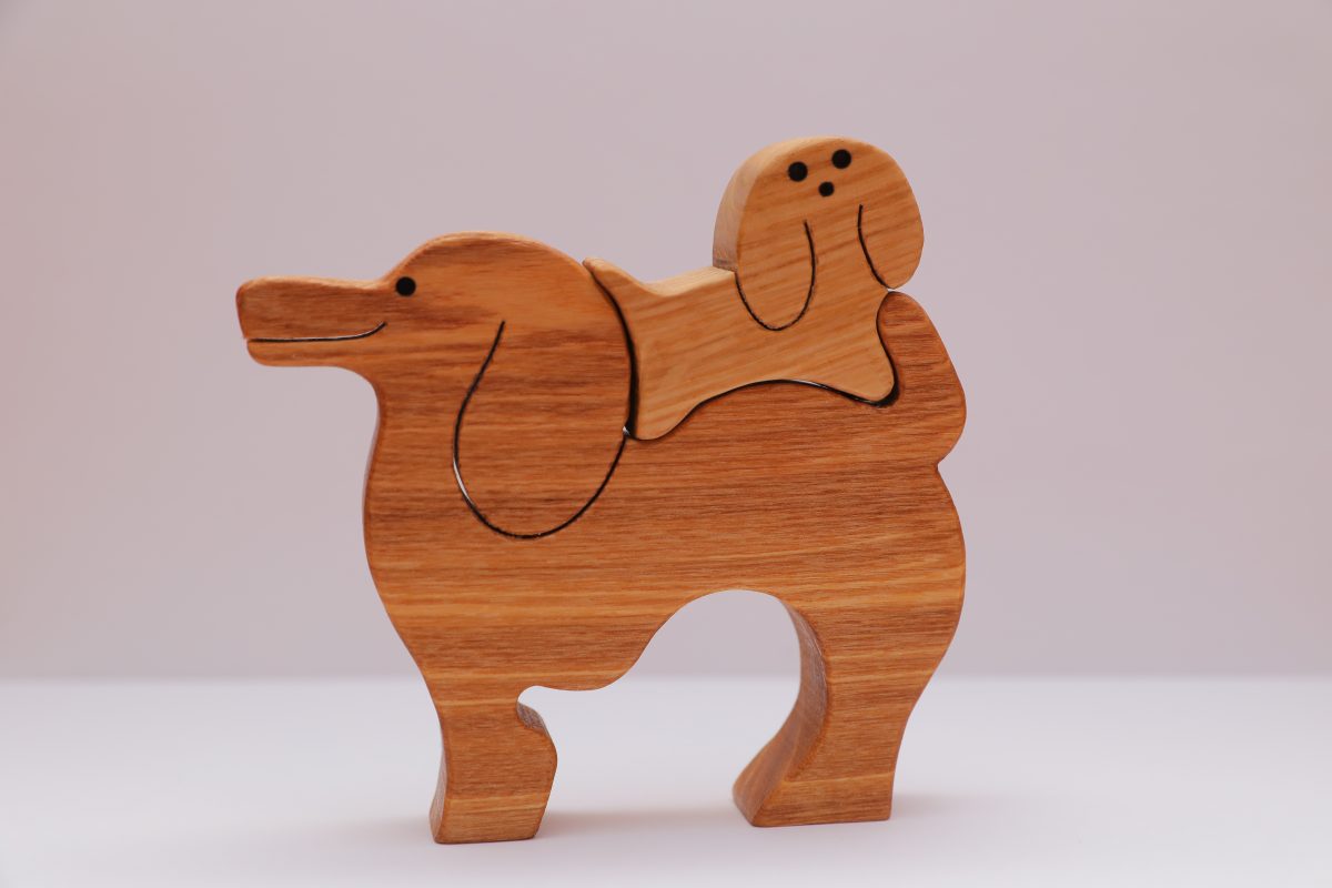 Wooden Toy Puzzle Dogs, Puzzle Wooden Toy for Kids