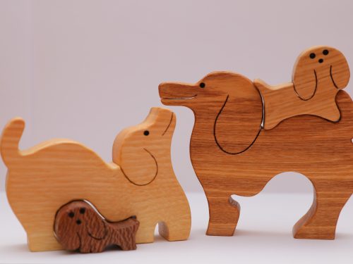 Wooden Toy Puzzle Dogs, Puzzle Wooden Toy for Kids