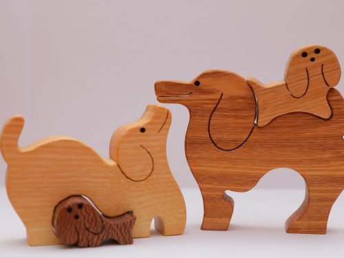Wooden Toy Puzzle Dogs, Puzzle Wooden Toy for Kids