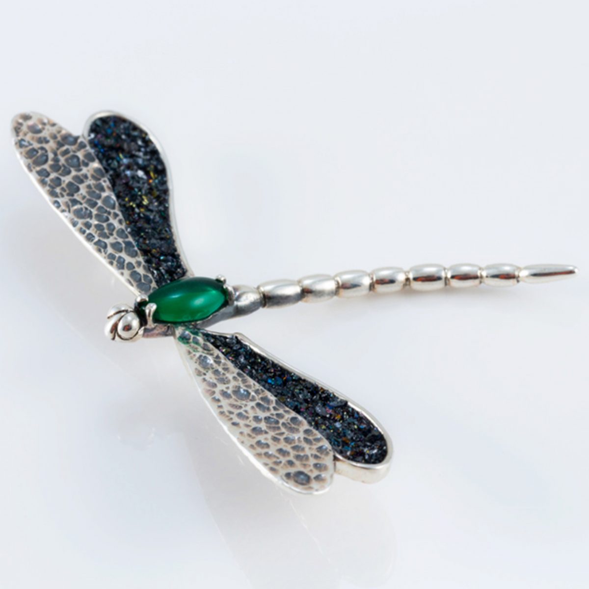 Silver Brooch Dragonfly, Sterling Silver 925 Pin Brooch
