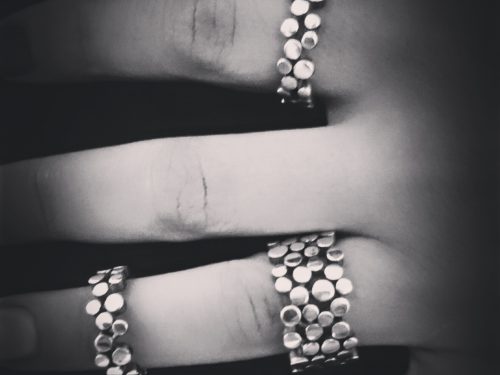 Dainty Ring with Dots Sterling Silver 925, Minimalist Ring