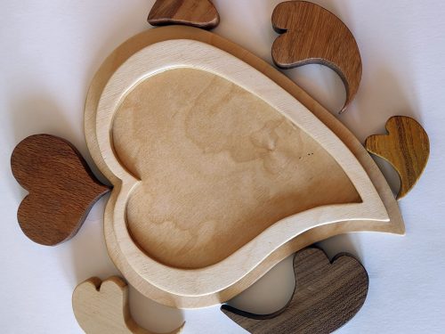 Wooden Puzzle Hearts