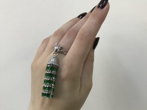 Ring Tassel Sterling Silver 925 with Cubic Zirconia