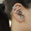 Cartilage Studs Earrings Leaves Sterling Silver 925