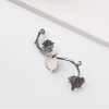 Cartilage Studs Earrings Leaves Sterling Silver 925