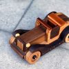Wooden Toy Retro Car Ford, Wood Montessori toy car