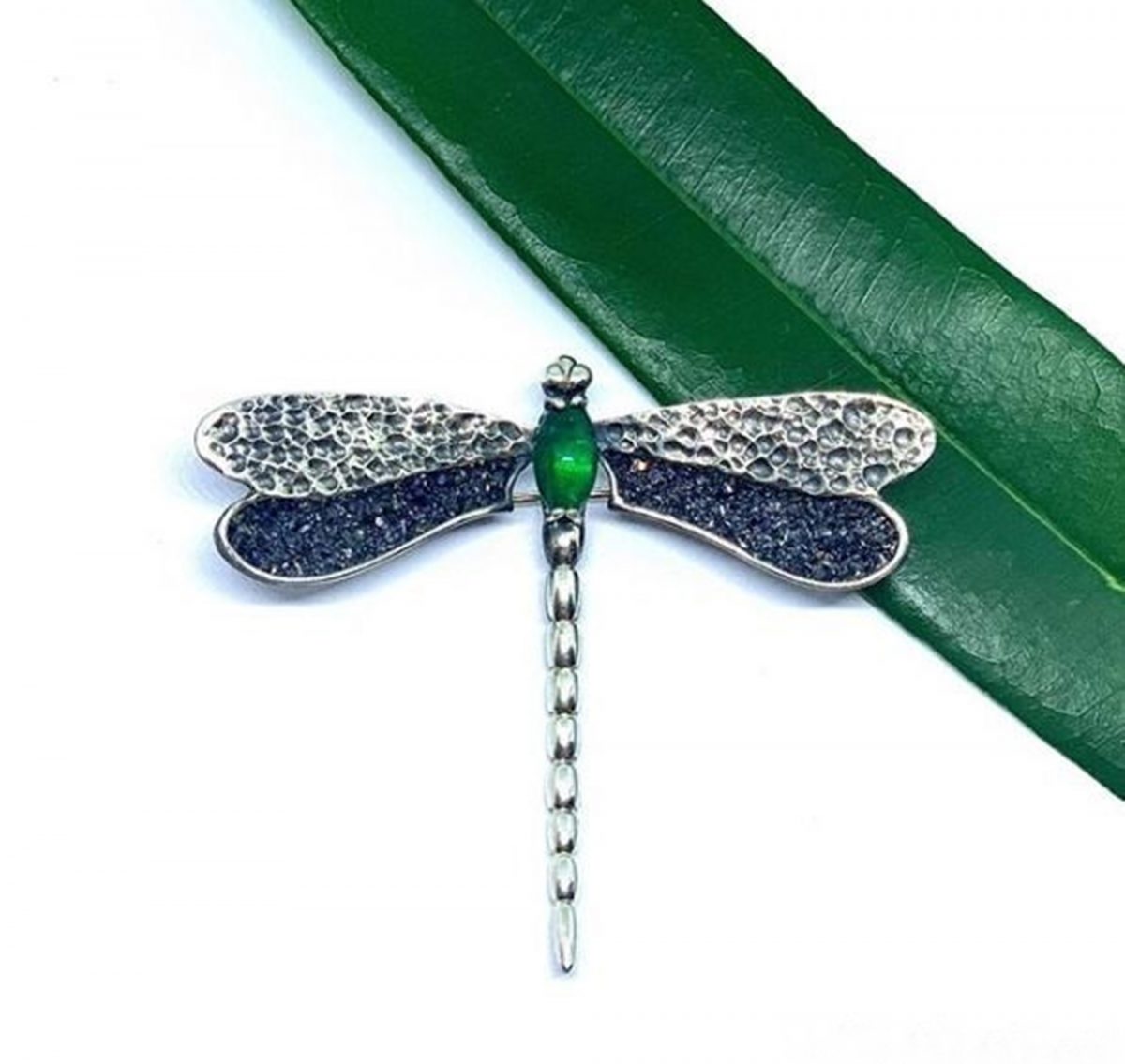 Silver Brooch Dragonfly, Sterling Silver 925 Pin Brooch