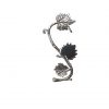 Cartilage Studs Earrings Leaves Sterling Silver 925