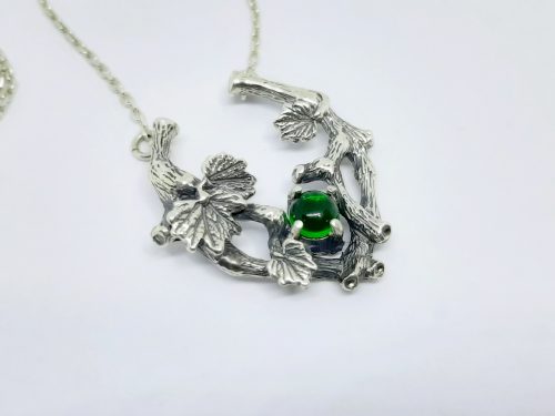 Grape Branch Necklace Sterling Silver 925