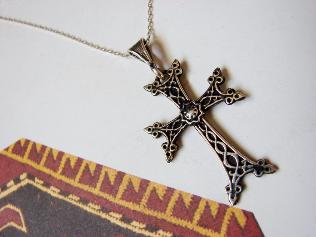 Silver Armenian Cross Khachqar Ornament