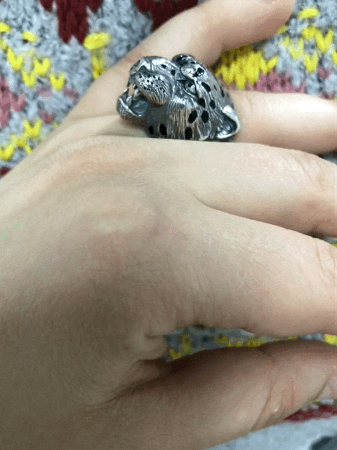 Ring Leopard Sterling Silver 925, Ring for Men, Ring for Women