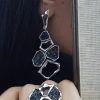 Large Ring Sterling Silver 925 with Druzy Rainbow Carborundum