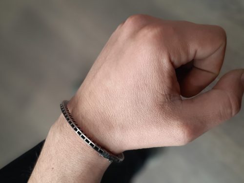 Rigid Bracelet for Men Sterling Silver 925