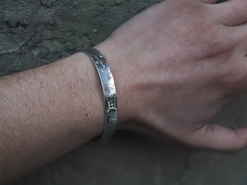 Rigid Cuff Bracelet For Men Sterling Silver 925