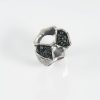 Large Ring Sterling Silver 925 with Druzy Rainbow Carborundum
