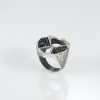 Large Ring Sterling Silver 925 with Druzy Rainbow Carborundum