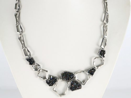 Wide Choker Collar Necklace, Choker Necklace Sterling Silver 925