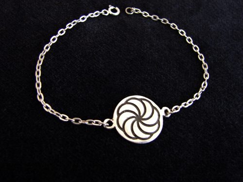 Wheel of Eternity Charm Bracelet Sterling Silver 925