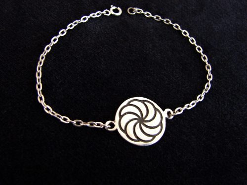 Wheel of Eternity Charm Bracelet Sterling Silver 925